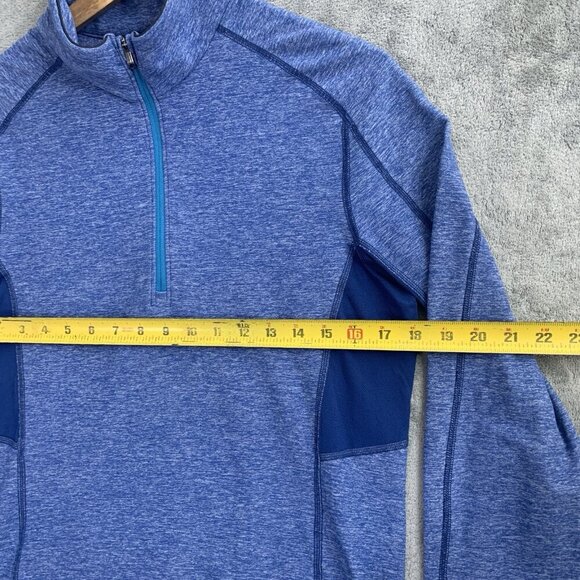 Lululemon Pullover Mens Medium Blue Velocity 1/4 Zip Lightweight Athleisure Gym - Picture 3 of 8
